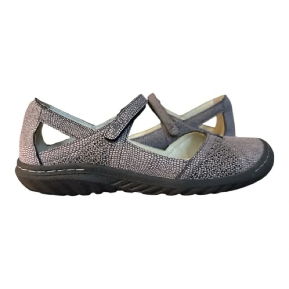 JBU JAMBU LAVENDER  REPTILE TEXTURED MARY JANE SHOES WOMENS SIZE 7 EUC - Picture 9 of 11